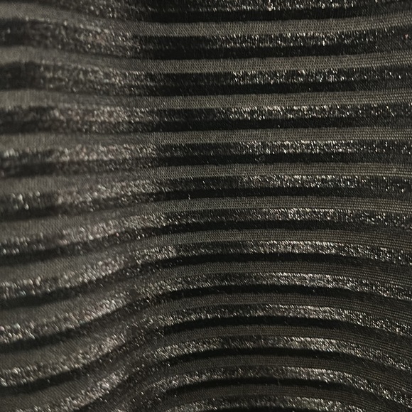 Calvin Klein NWT black velvet stripe top - Picture 2 of 10